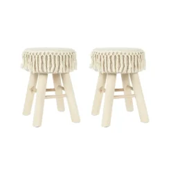 Krukjes-Leen Bakker Home Deco Factory Krukje - hout - beige - bohemian - ibiza - deco