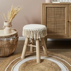 Krukjes-Leen Bakker Home Deco Factory Krukje - hout - beige - bohemian - ibiza - deco