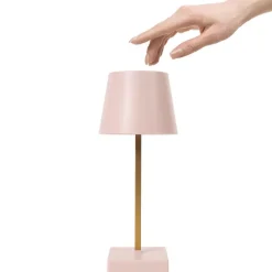 Tafellampen-The Home Deco Factory Home deco factory LED tafellamp- kunststof - roze - touch - 26 cm