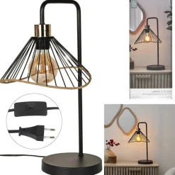 The Home Deco Factory Home deco factory LED Tafellamp Loft - zwart - 30 x 47 x 25 cm