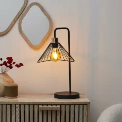 The Home Deco Factory Home deco factory LED Tafellamp Loft - zwart - 30 x 47 x 25 cm