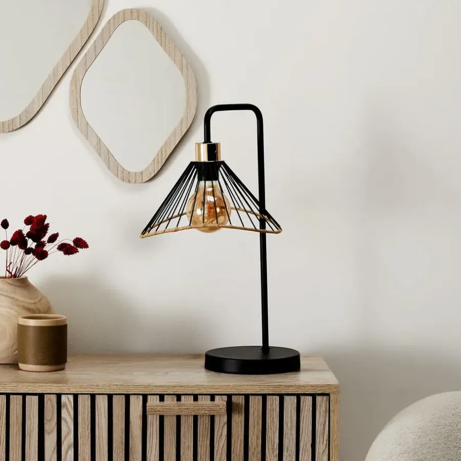 The Home Deco Factory Home deco factory LED Tafellamp Loft - zwart - 30 x 47 x 25 cm