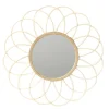 The Home Deco Factory Home deco factory Rotanspiegel - bloem - D50 cm - bohemian