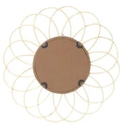 The Home Deco Factory Home deco factory Rotanspiegel - bloem - D50 cm - bohemian