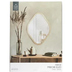 Leen Bakker Home Deco Factory Spiegel - hout - 44 x 60 cm - wandspiegel