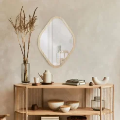 Leen Bakker Home Deco Factory Spiegel - hout - 44 x 60 cm - wandspiegel