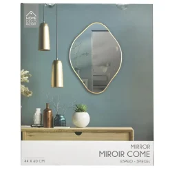 Spiegels-Leen Bakker Home Deco Factory Spiegel - goud - 44 x 60 cm - wandspiegel