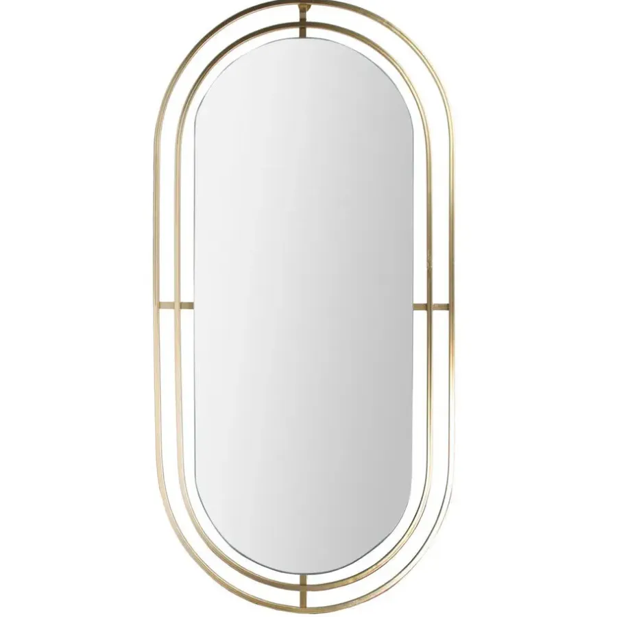 Spiegels-The Home Deco Factory Home Deco Factory Spiegel Marbella - ovaal - goud - L90 x B43 cm