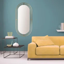 Spiegels-The Home Deco Factory Home Deco Factory Spiegel Marbella - ovaal - goud - L90 x B43 cm