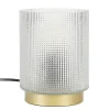 The Home Deco Factory Home deco factory tafellamp - glas - wit - 15 cm - met schakelaar