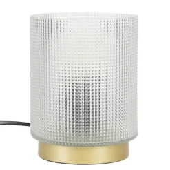 The Home Deco Factory Home deco factory tafellamp - glas - wit - 15 cm - met schakelaar