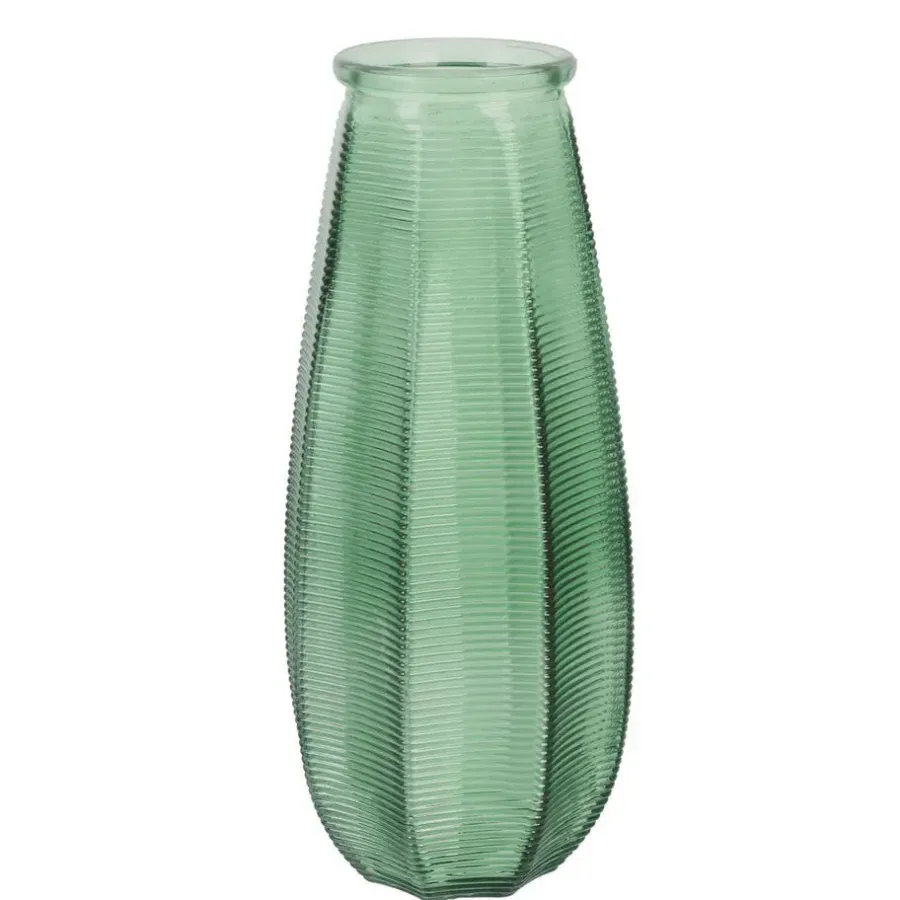 Vazen-The Home Deco Factory Home deco factory vaas Capella - boeket - glas - groen- H28 cm