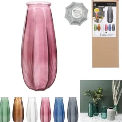 Vazen-The Home Deco Factory Home deco factory vaas Capella - boeket - glas - groen- H28 cm