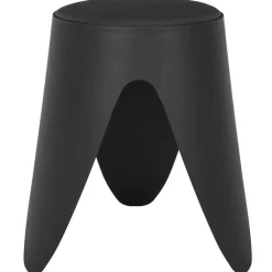 The Home Deco Factory Home Deco Factory zit kruk - kunststof - zwart - 30 x 46 cm