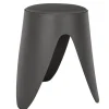 The Home Deco Factory Home Deco Factory zit kruk - kunststof - antraciet - 30 x 46 cm