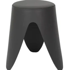 The Home Deco Factory Home Deco Factory zit kruk - kunststof - antraciet - 30 x 46 cm