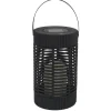 Kandelaars En Windlichten-The Home Deco Factory Home deco factory Zonnelantaarn tafellamp - Solar - zwart - 23 cm - kaars