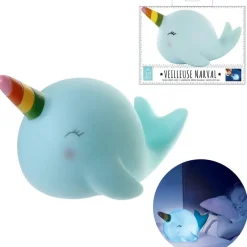 Bureaulampen|Bureaulampen-Home Deco Kids LED Nachtlampje - Walvis - aan/uit knop - 20 cm