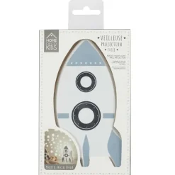 Bureaulampen|Bureaulampen-Home Deco Kids Nachtlampje - Raket met muurprojectie - 15 cm