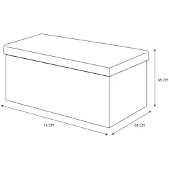 The Home Deco Factory Home Deco Poef - Essence - MDF/polyester - wit - 76 x 38 cm