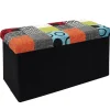 The Home Deco Factory Home Deco Poef Multi color Tile - opbergbox - 76 x 38 cm
