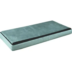Poefen-The Home Deco Factory Home Deco Poef Velvet - opbergbox - blauw - 76 x 38 cm