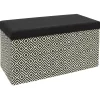 Poefen-The Home Deco Factory Home Deco Poefje - opbergbox - donkerbruin/zwart - 76 x 38 cm