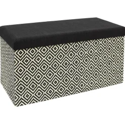 Poefen-The Home Deco Factory Home Deco Poefje - opbergbox - donkerbruin/zwart - 76 x 38 cm