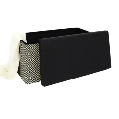 Poefen-The Home Deco Factory Home Deco Poefje - opbergbox - donkerbruin/zwart - 76 x 38 cm