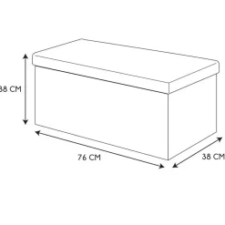 Poefen-The Home Deco Factory Home Deco Poefje - opbergbox - donkerbruin/zwart - 76 x 38 cm