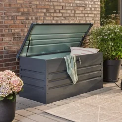 Kussenboxen-Merkloos HOME DELUXE - Metalen opbergbox MEGABOX XL - 126 x 56 cm 400l antraciet