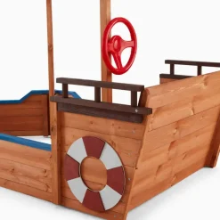 Zandbakken-Merkloos HOME DELUXE - Scheepszandbak met bankje MATSCHEKISTE - 160 x 78 cm