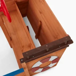 Zandbakken-Merkloos HOME DELUXE - Scheepszandbak met bankje MATSCHEKISTE - 160 x 78 cm