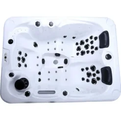 Merkloos HOME DELUXE Buiten whirlpool BEACH Met treden en thermische afdekking