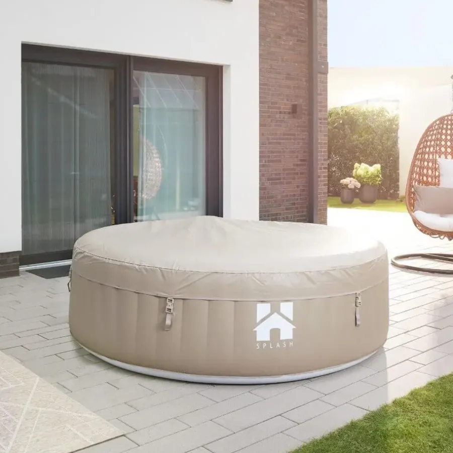 Zwembaden En Accessoires-Merkloos HOME DELUXE Buitenwhirlpool SPLASH Beige