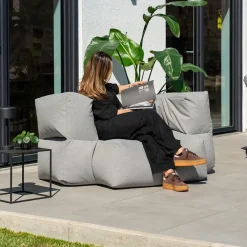 Zitzakken-Merkloos HOME DELUXE buitenzitzak HEAVEN - Lichtgrijs - 76 x 152 x 100 cm
