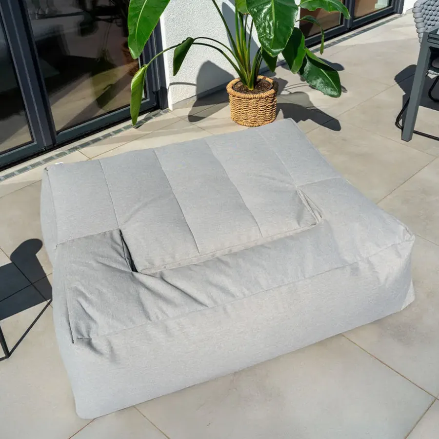 Zitzakken-Merkloos HOME DELUXE buitenzitzak HEAVEN - Lichtgrijs - 76 x 152 x 100 cm