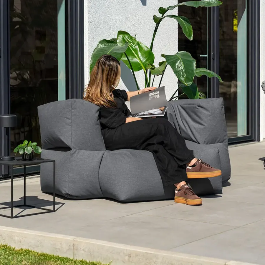 Merkloos HOME DELUXE buitenzitzak HEAVEN - antraciet 76 x 152 x 100 cm