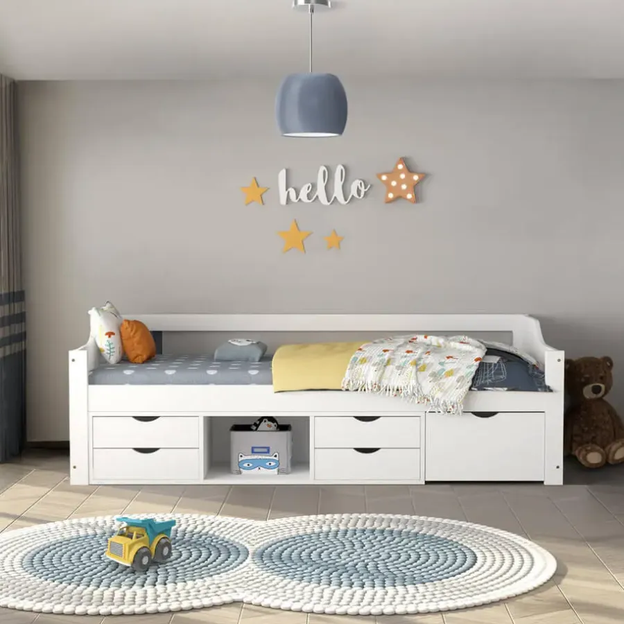 Merkloos HOME DELUXE COSMOS kinderbed met lades - 90 x 200 cm wit