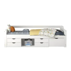 Merkloos HOME DELUXE COSMOS kinderbed met lades - 90 x 200 cm wit