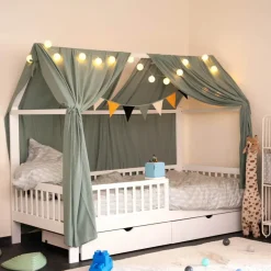 Merkloos HOME DELUXE Kinderbed STAR LAND Wit met Lades