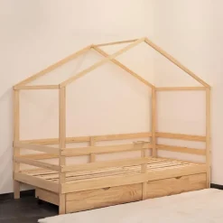 Merkloos HOME DELUXE Kinderbed WOLKENLAND Naturel Met Lades