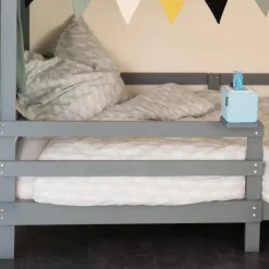 Merkloos HOME DELUXE kinderbed WOLKENLAND grijs met lades