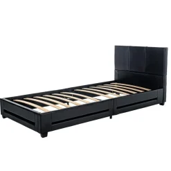 1-Persoons Bedden-Merkloos HOME DELUXE LED bed ASTEROID zwart 90 x 200 cm