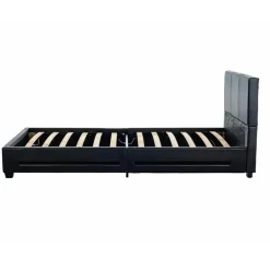 1-Persoons Bedden-Merkloos HOME DELUXE LED bed ASTEROID zwart 90 x 200 cm