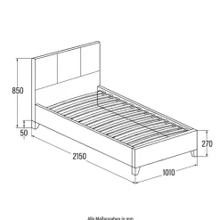 1-Persoons Bedden-Merkloos HOME DELUXE LED bed ASTEROID zwart 90 x 200 cm