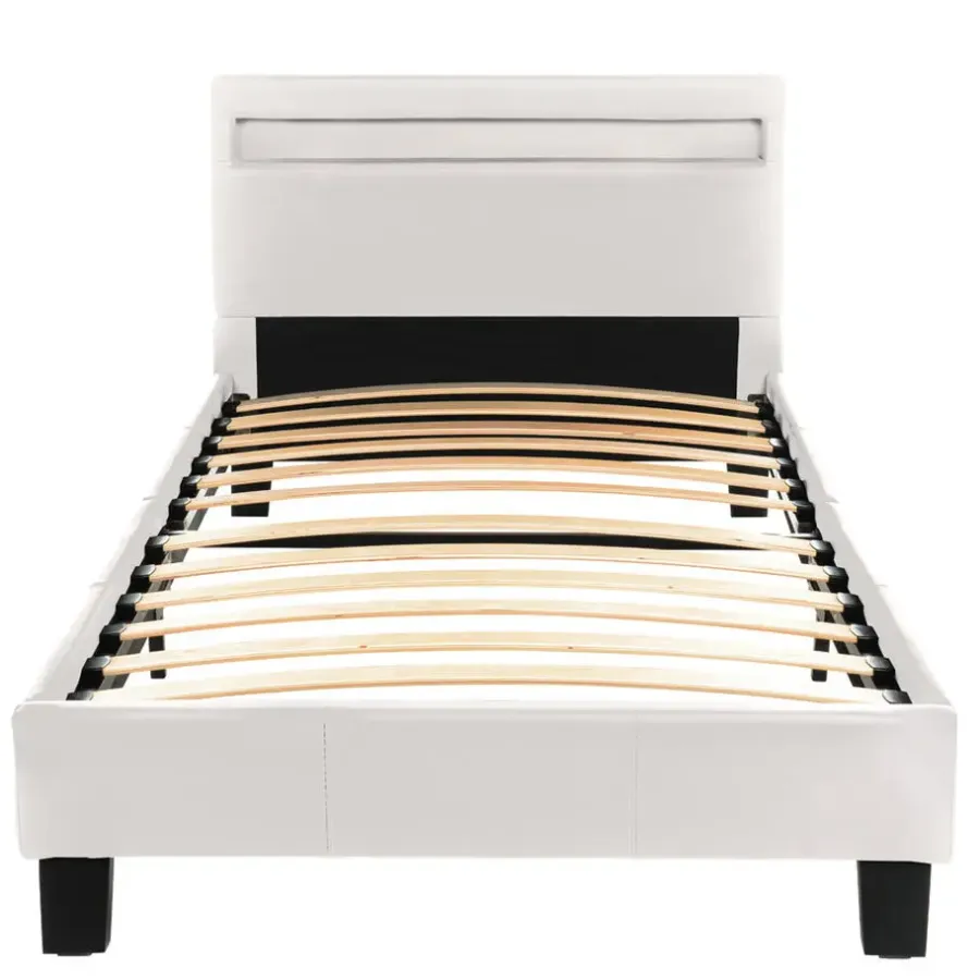 Merkloos HOME DELUXE LED bed ASTRO Wit 90 x 200 cm