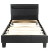 1-Persoons Bedden-Merkloos HOME DELUXE LED bed ASTRO zwart 90 x 200 cm