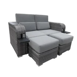 Merkloos HOME DELUXE loungeset HOLBY met regenhoes