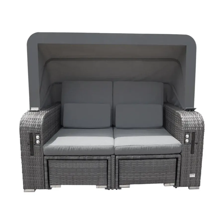 Merkloos HOME DELUXE loungeset HOLBY met regenhoes